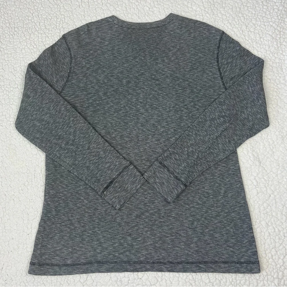 Banana Republic Thermal Shirt Men's XL Heather Gray Red Set of 2 Long Sleeve